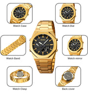 Original SKM World Time Watch Gold