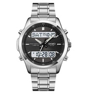 Original SKM Two Faces Silver Chain With Black dial