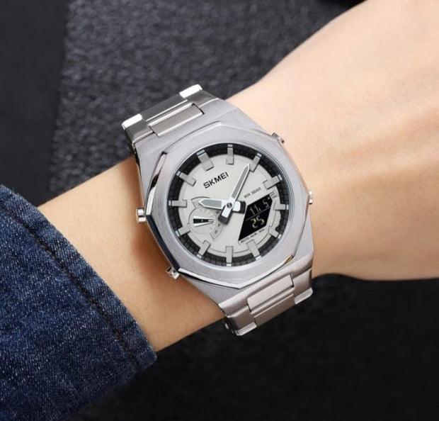 Original SKM World Time Watch Silver