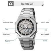 Original SKM World Time Watch Silver
