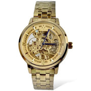 Skeleton Automatic Watch Golden Chain With golden Dial