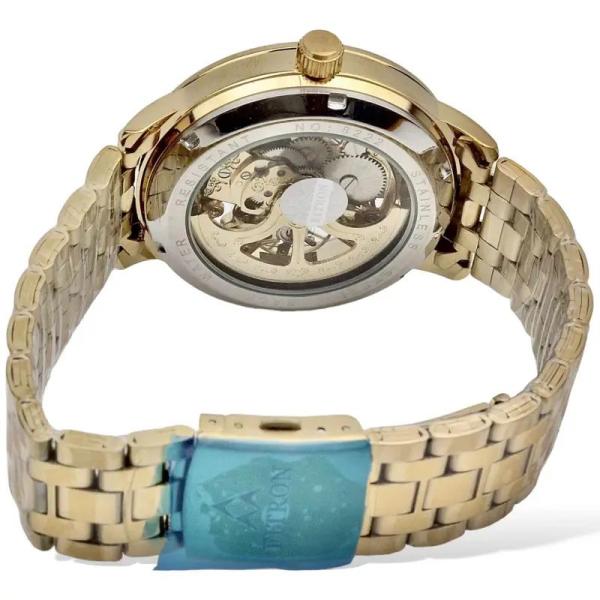 Skeleton Automatic Watch Golden Chain With golden Dial