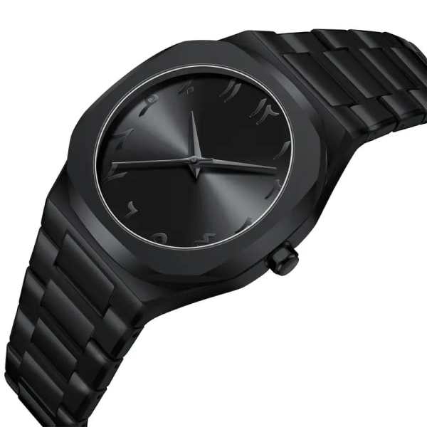 Arabic Dial full Mat Black chain