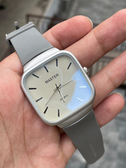 Mast. Grey Belt Grey Dial