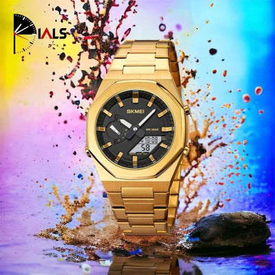 Original SKM World Time Watch Gold
